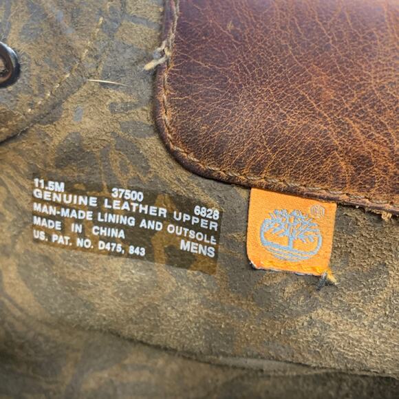 Timberland Brown Leather Boots Sz 11.5M Chukka Style 37500 6828 - Picture 8 of 9